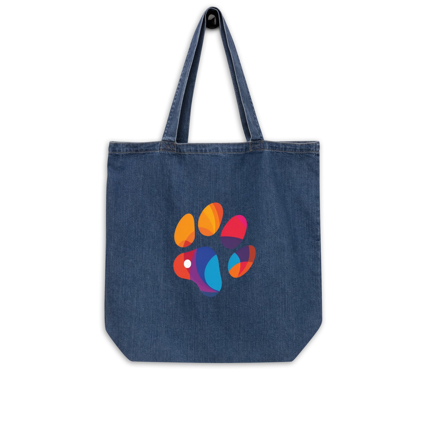 Organic denim tote bag